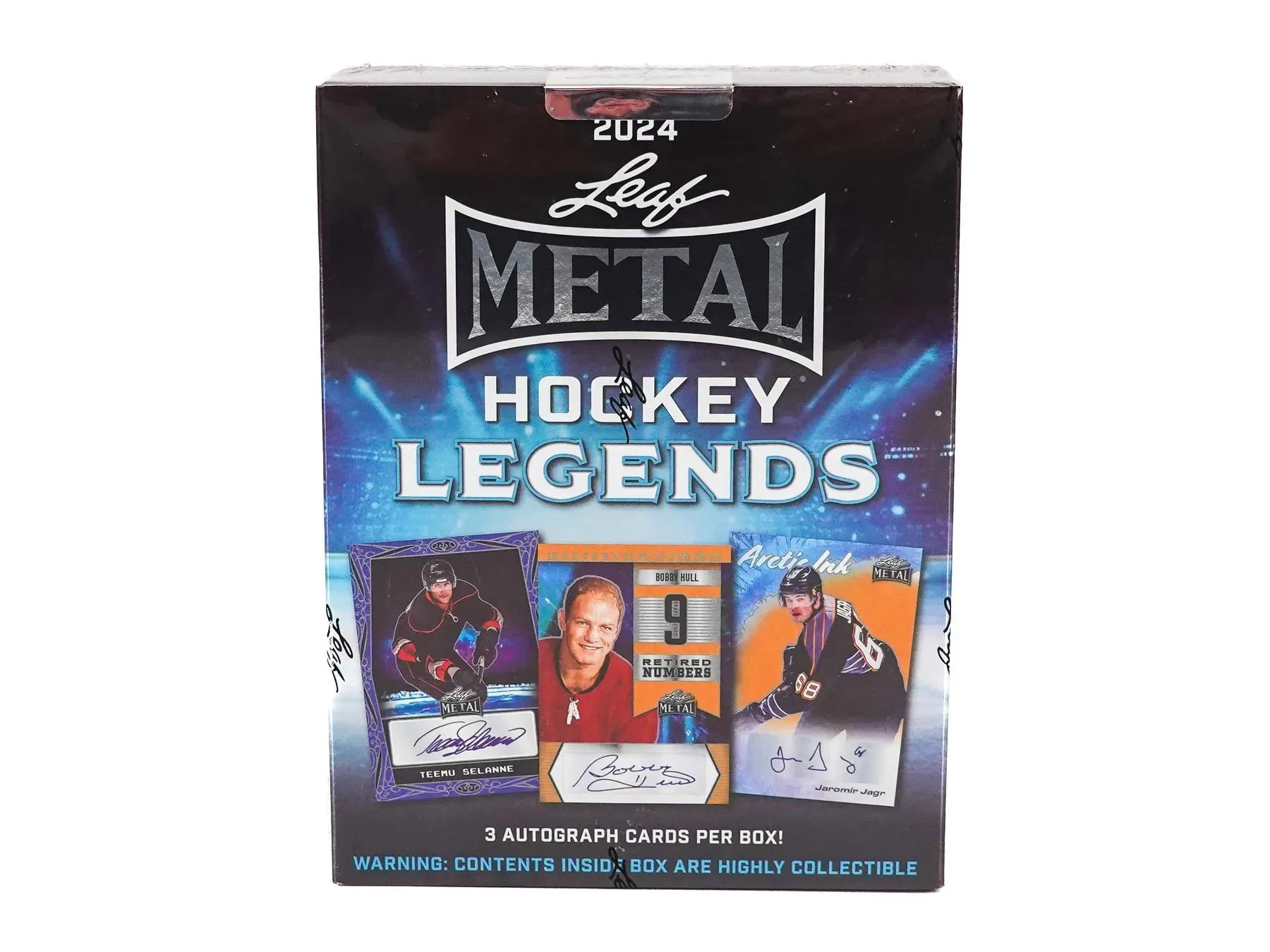 2023/24 Leaf Metal Legends Hockey Hobby Box 3 Cards Per Box