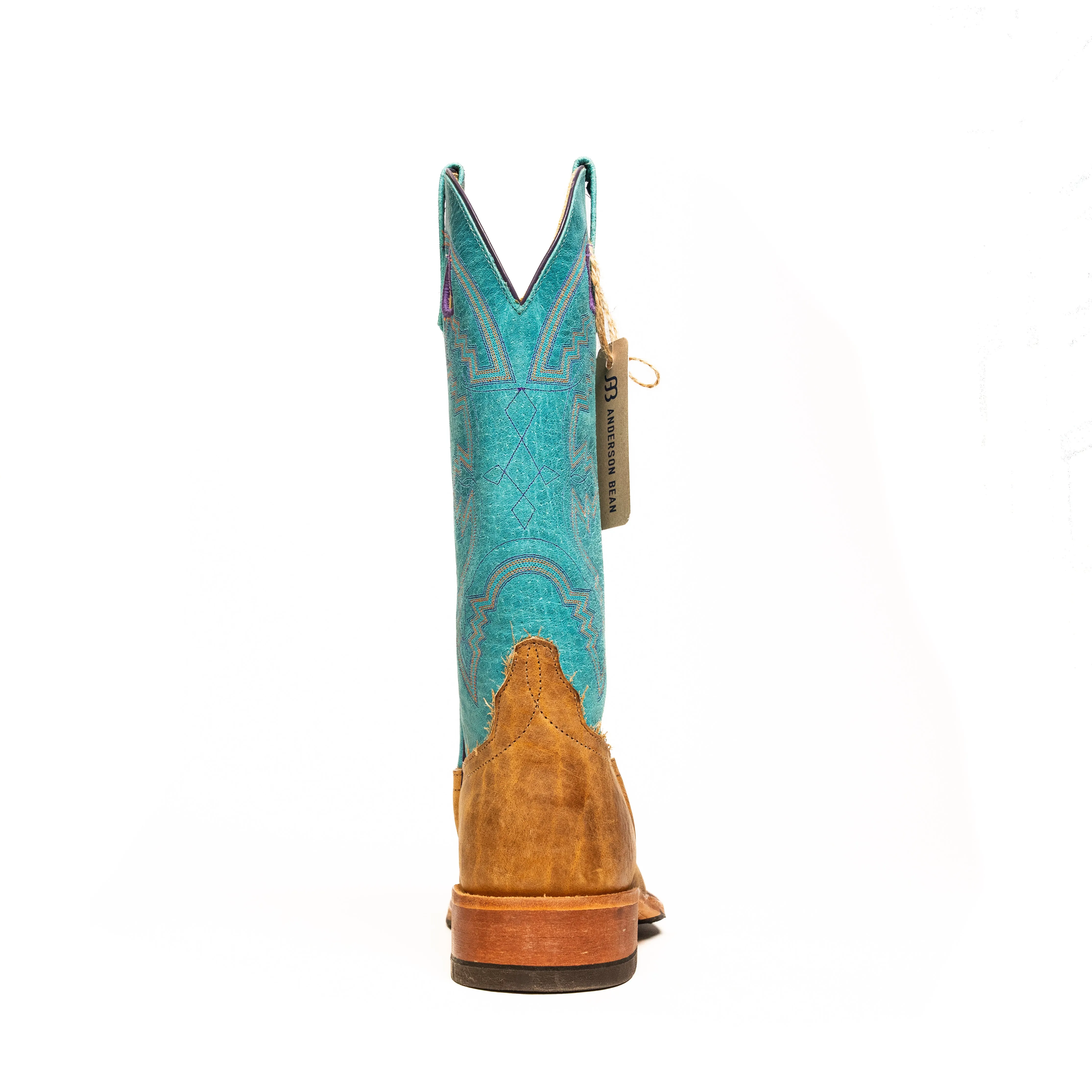 Anderson Bean Distressed Buffalo with Turquoise Sinsation Top