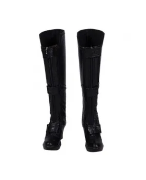 Avengers Endgame Black Widow Cosplay Battle Shoes Halloween Tall Boots - Black