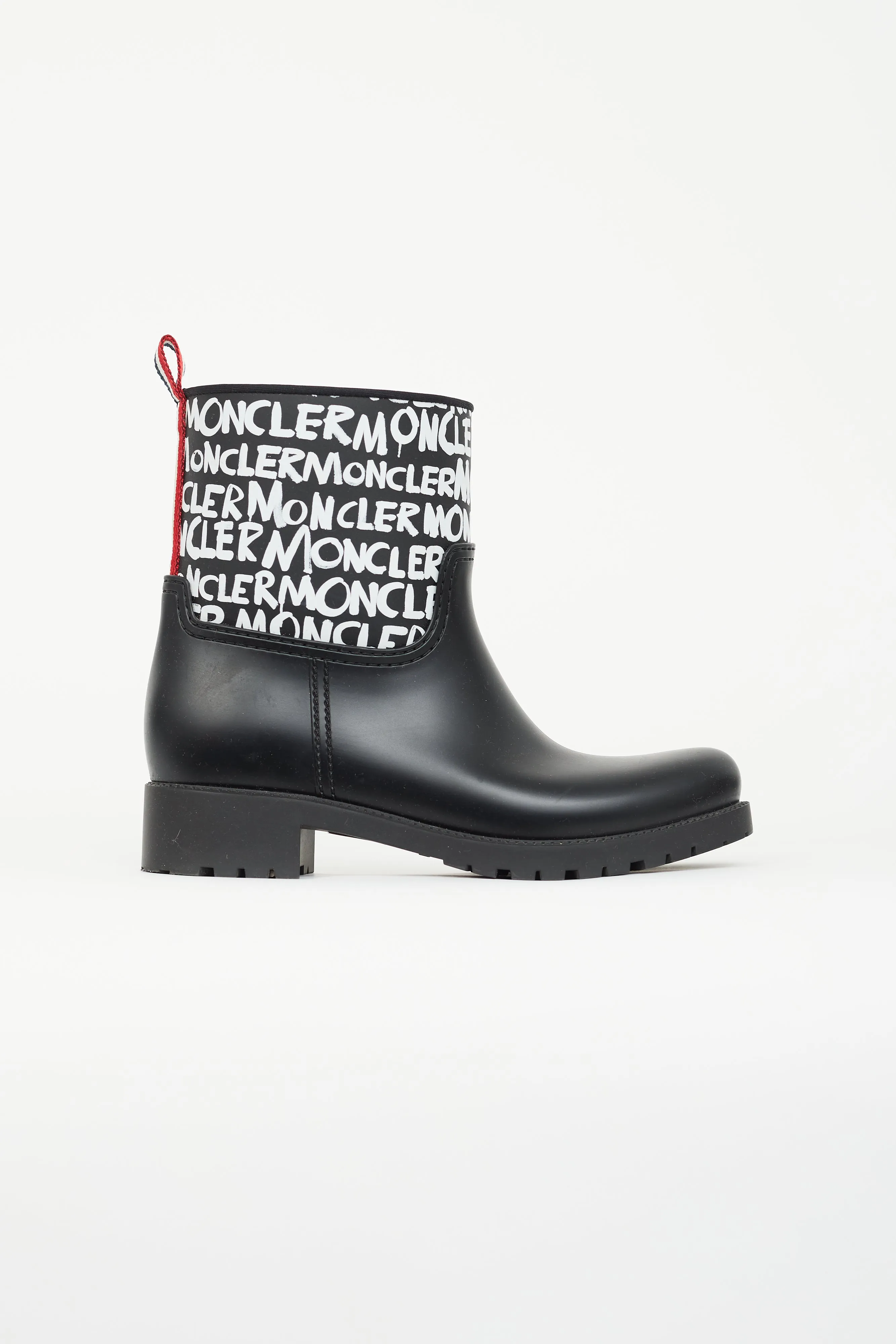 Black & Multicolour Logo Ginette Boot