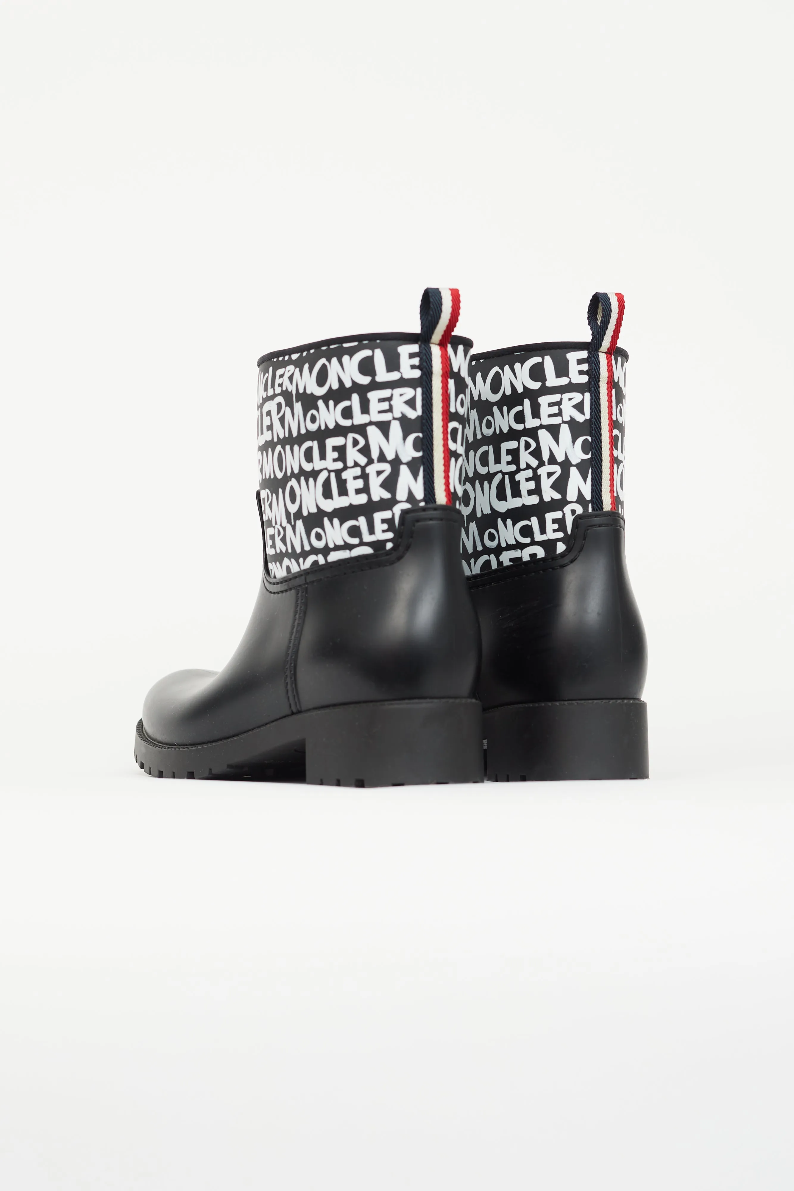 Black & Multicolour Logo Ginette Boot