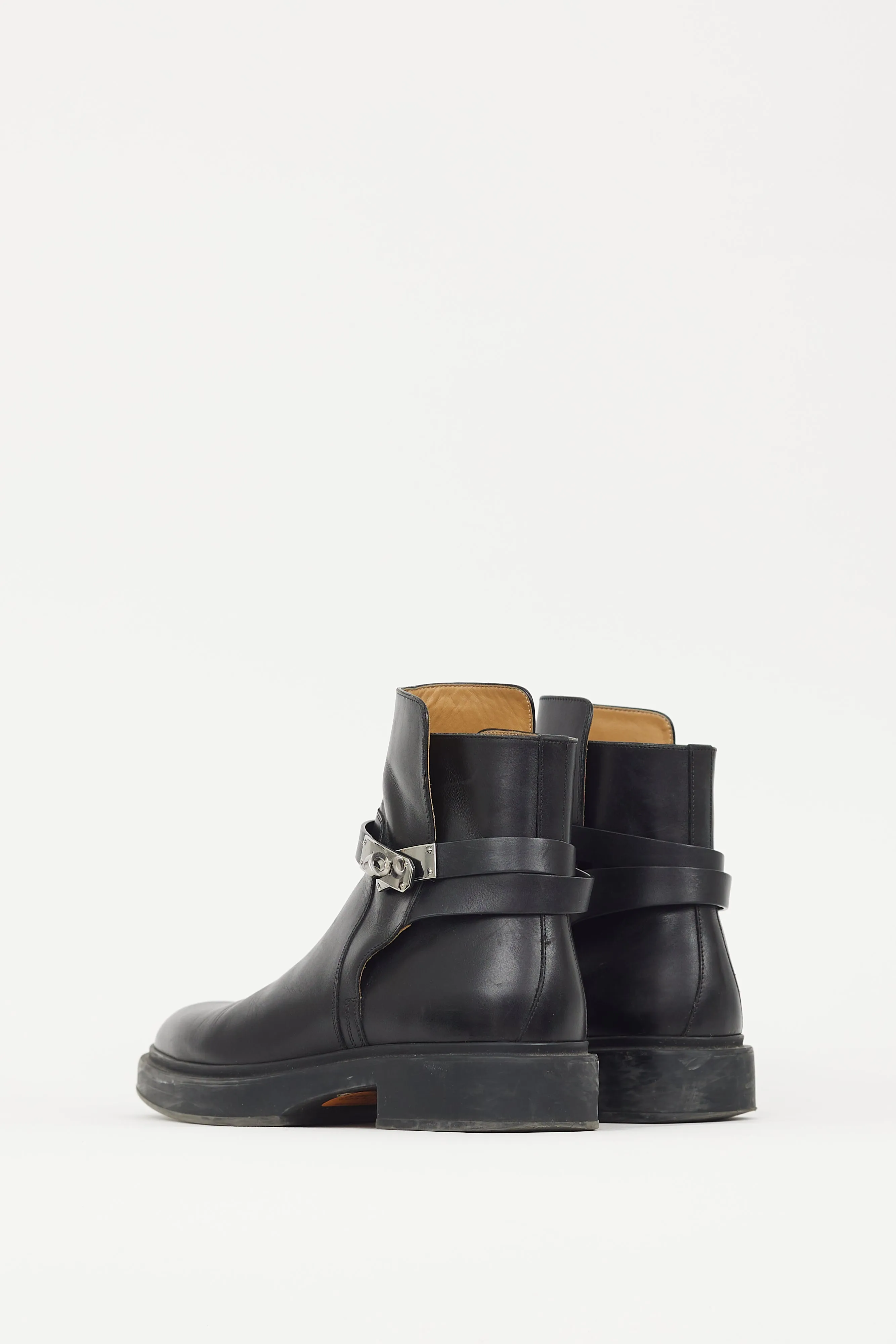 Black & Silver Leather Veo Boot