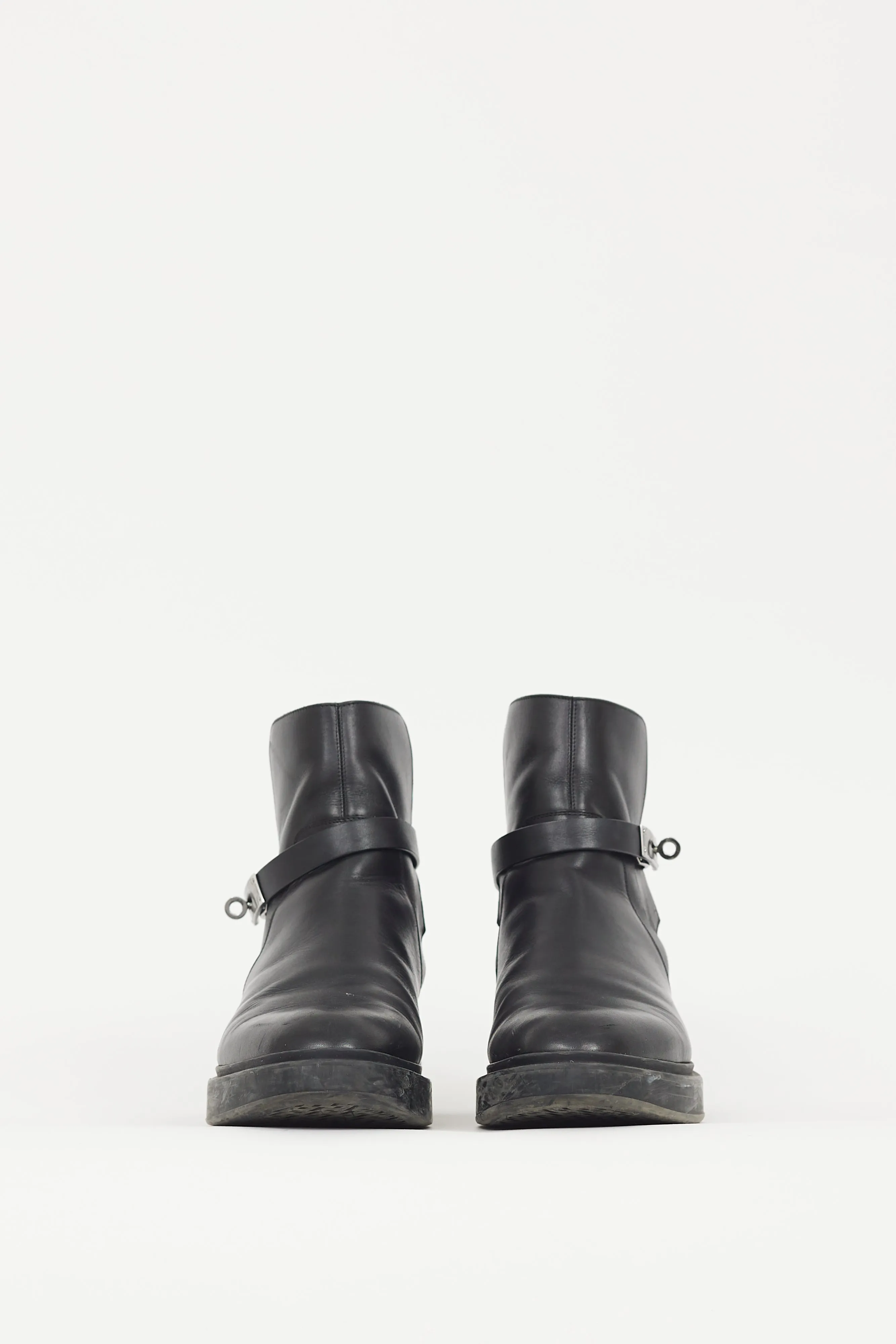 Black & Silver Leather Veo Boot