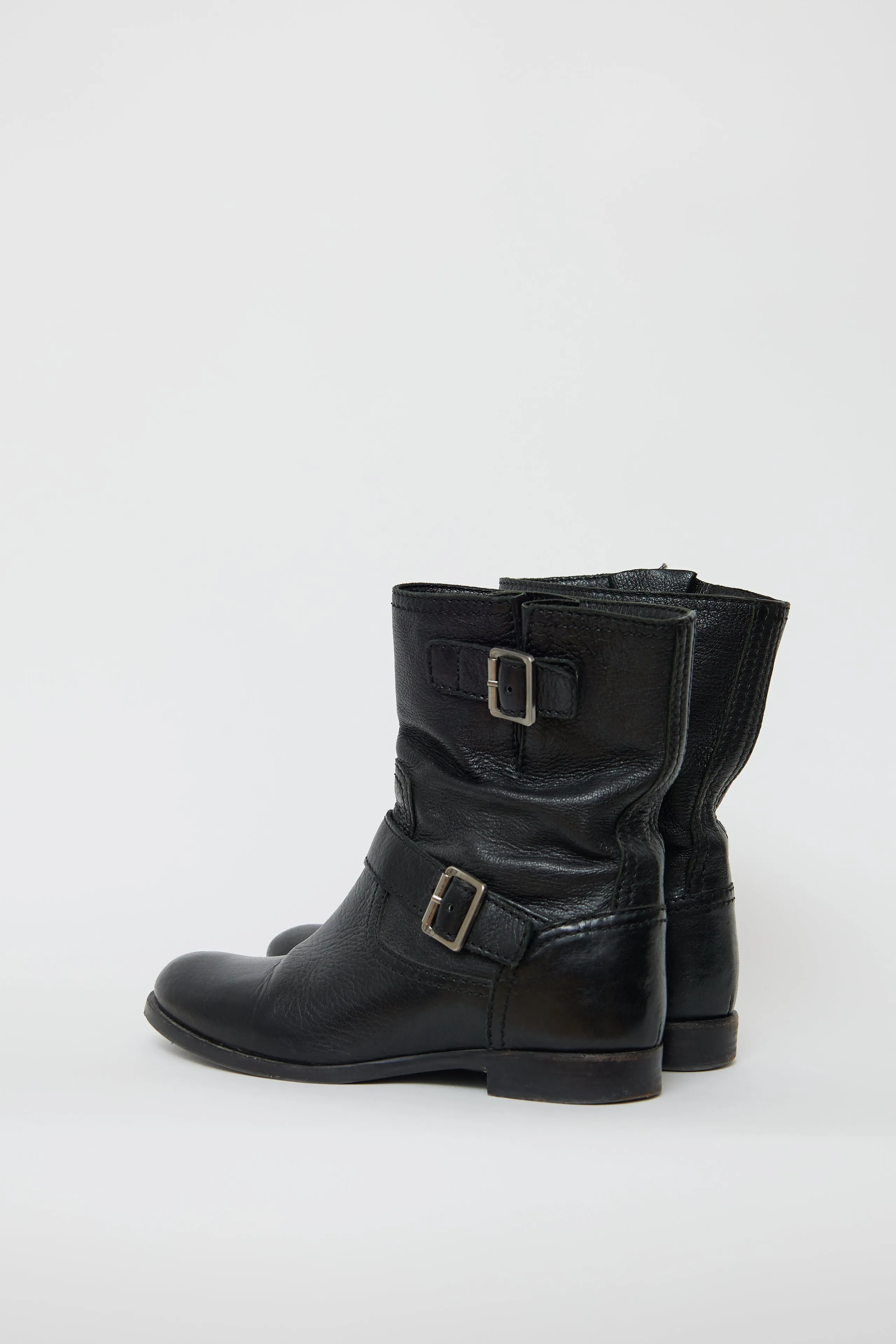 Black Leather Engineer Boot