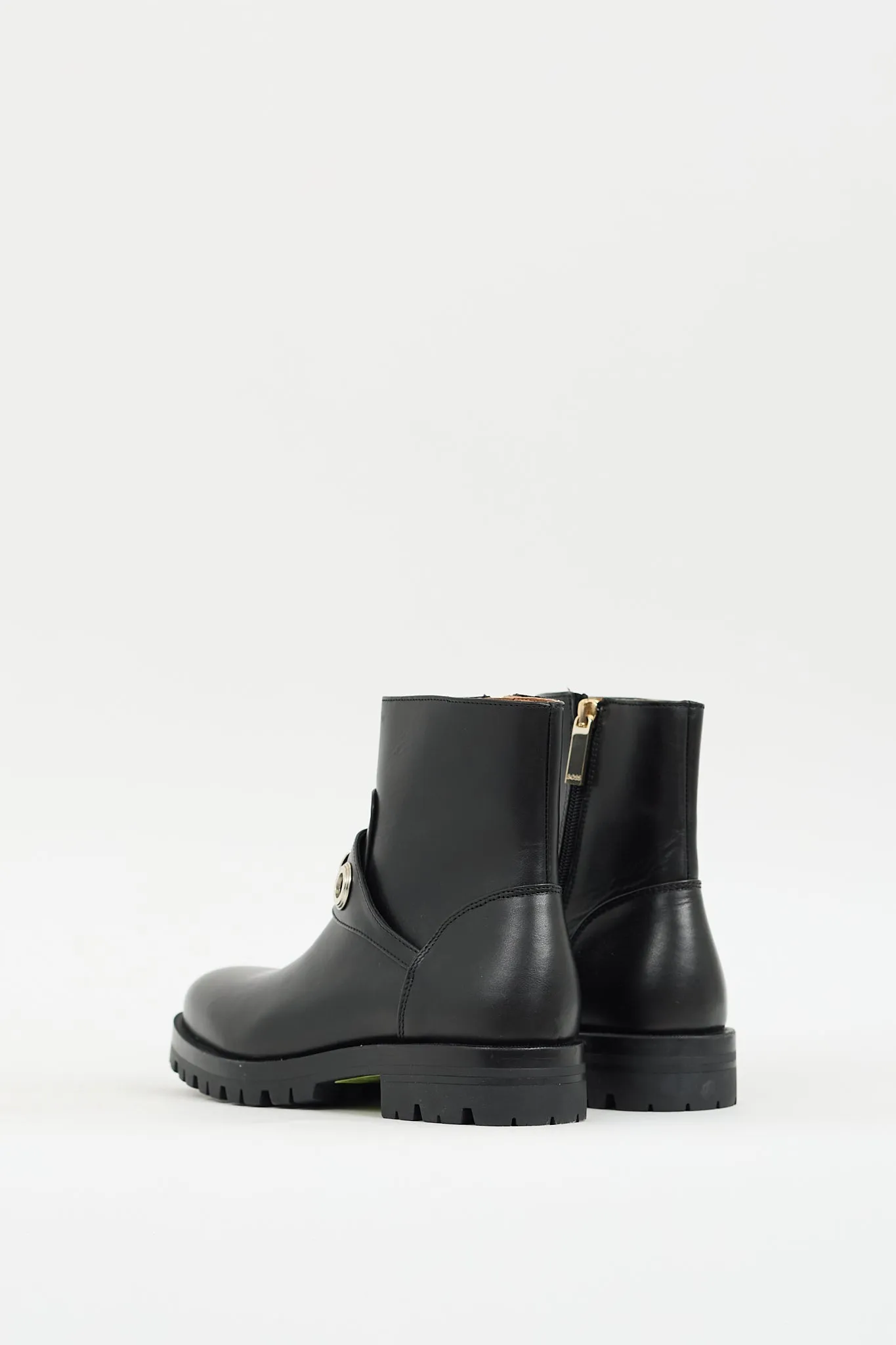 Black Leather Helen Ankle Boot