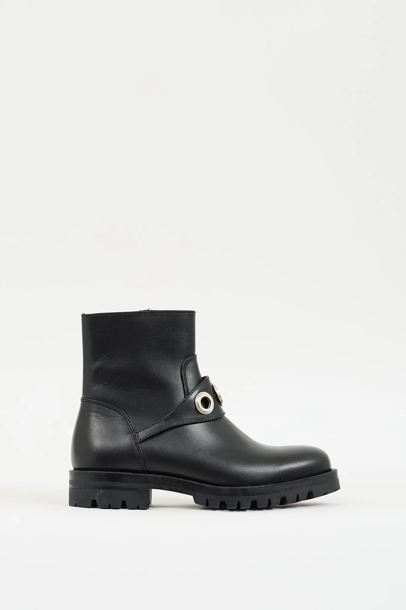 Black Leather Helen Ankle Boot