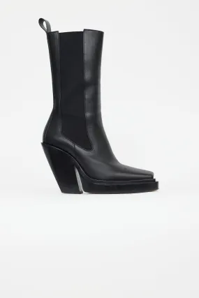 Black Leather Lean Chelsea Boot