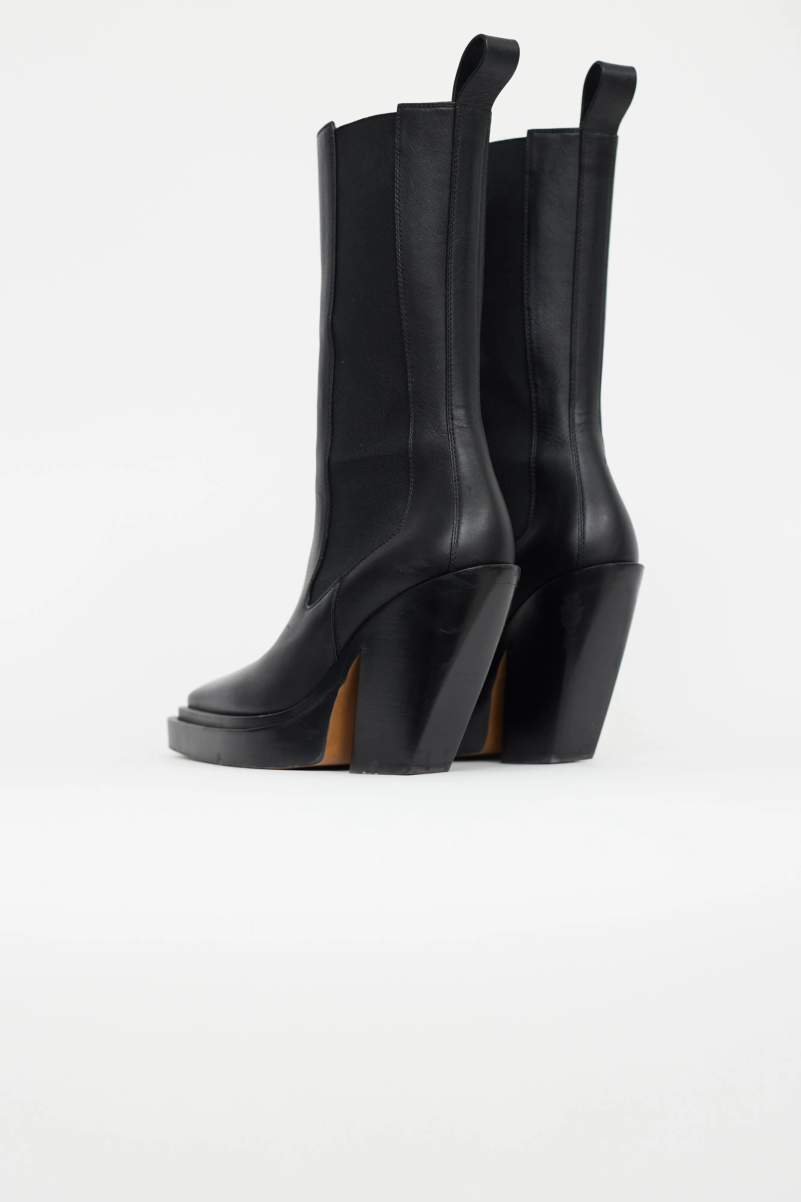 Black Leather Lean Chelsea Boot