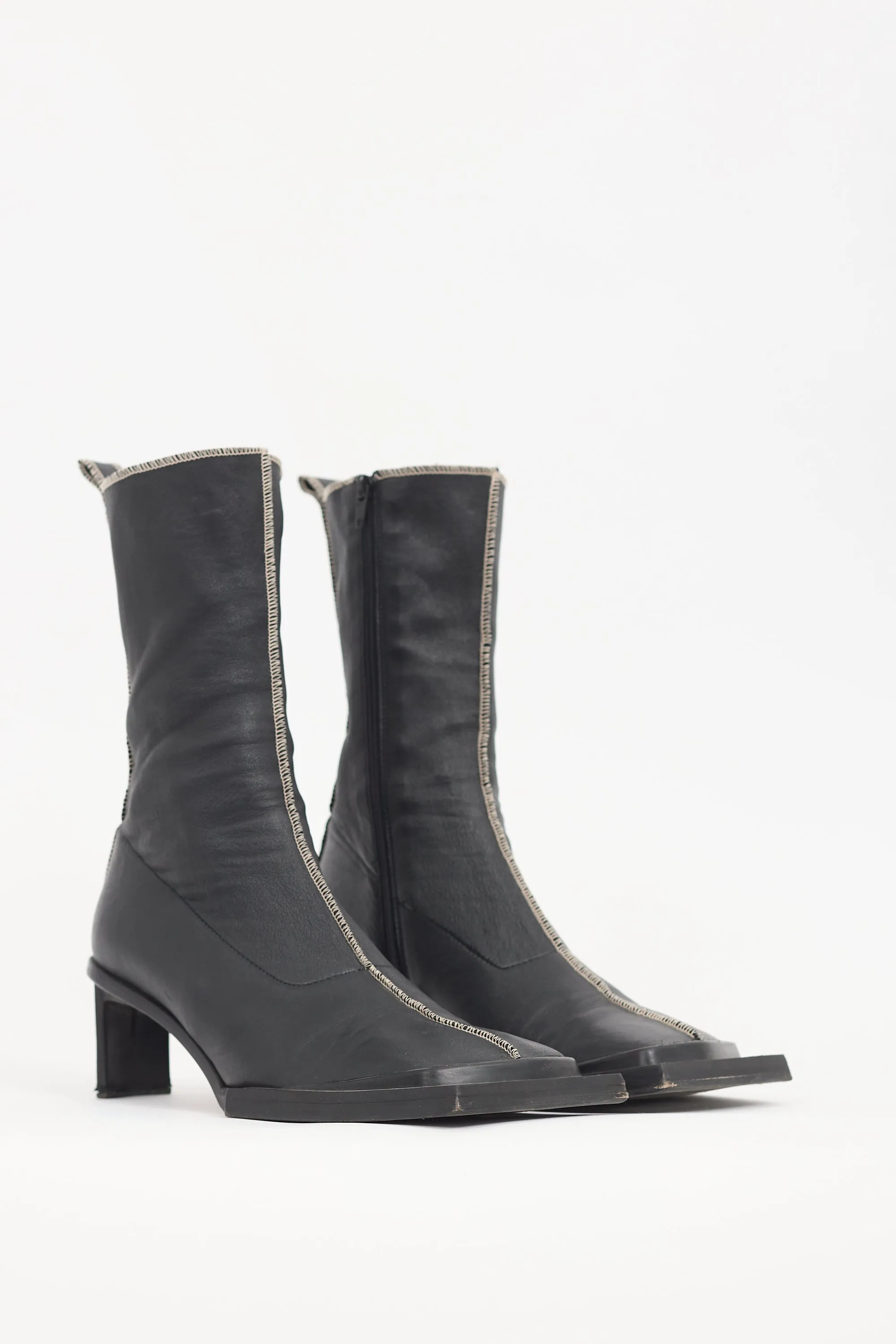 Black Leather Marige Boot