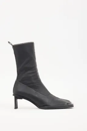 Black Leather Marige Boot