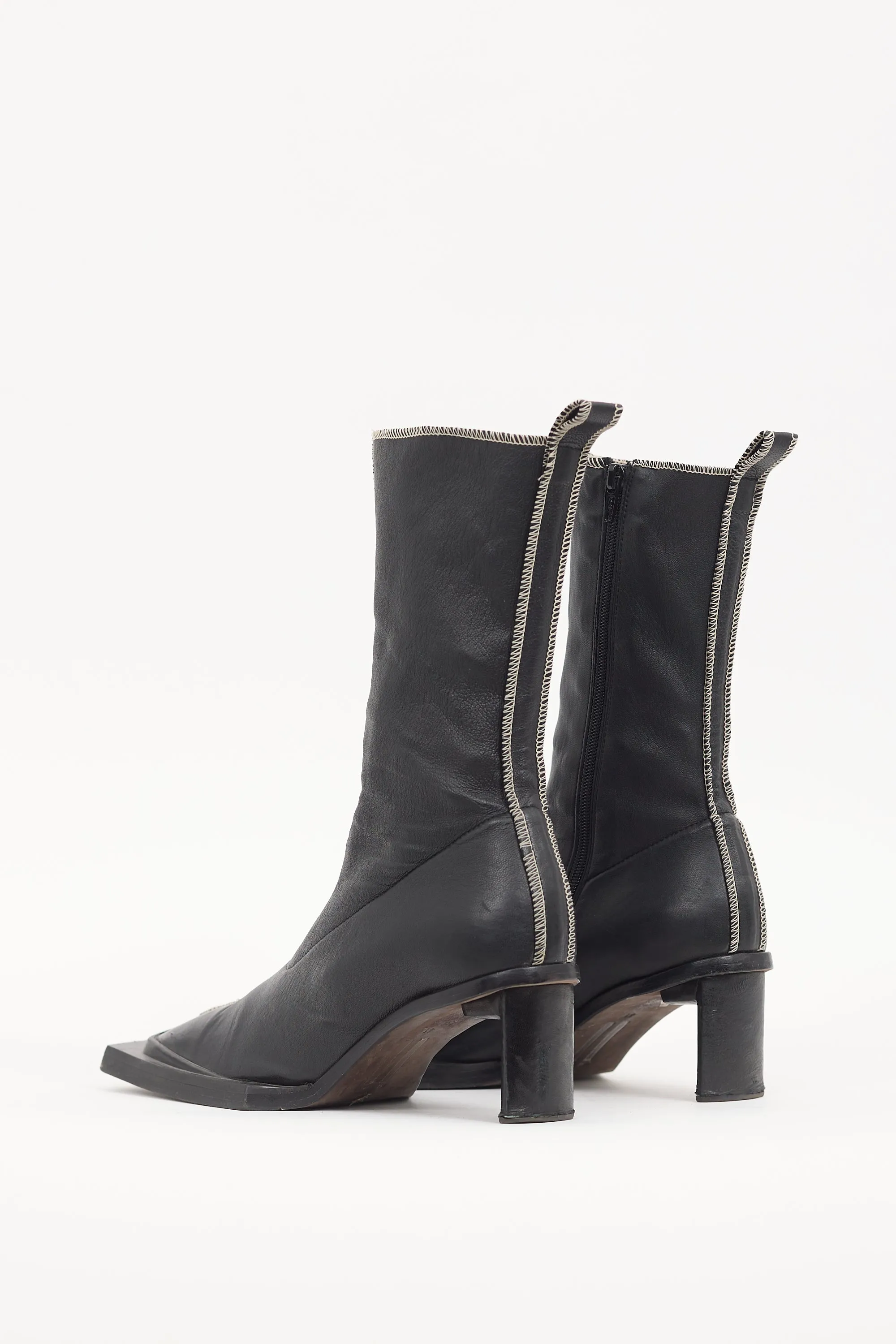 Black Leather Marige Boot