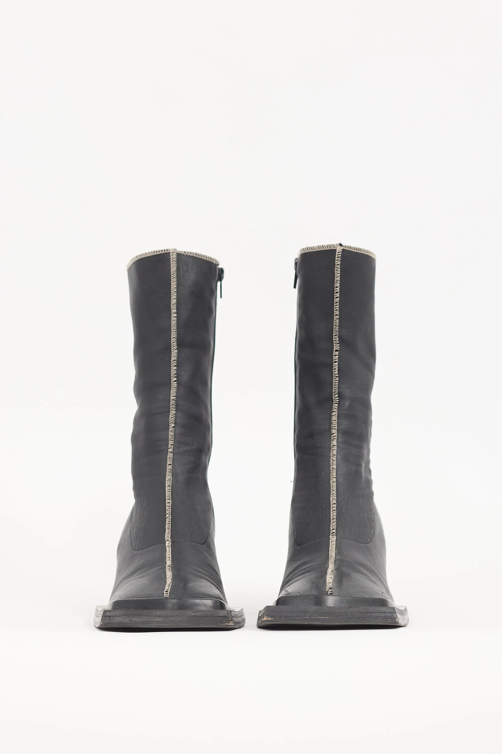 Black Leather Marige Boot