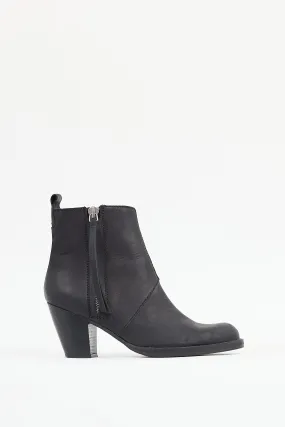 Black Leather Pistol Boot