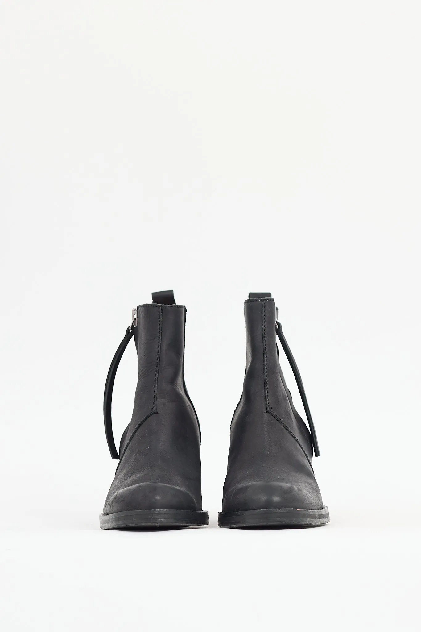 Black Leather Pistol Boot
