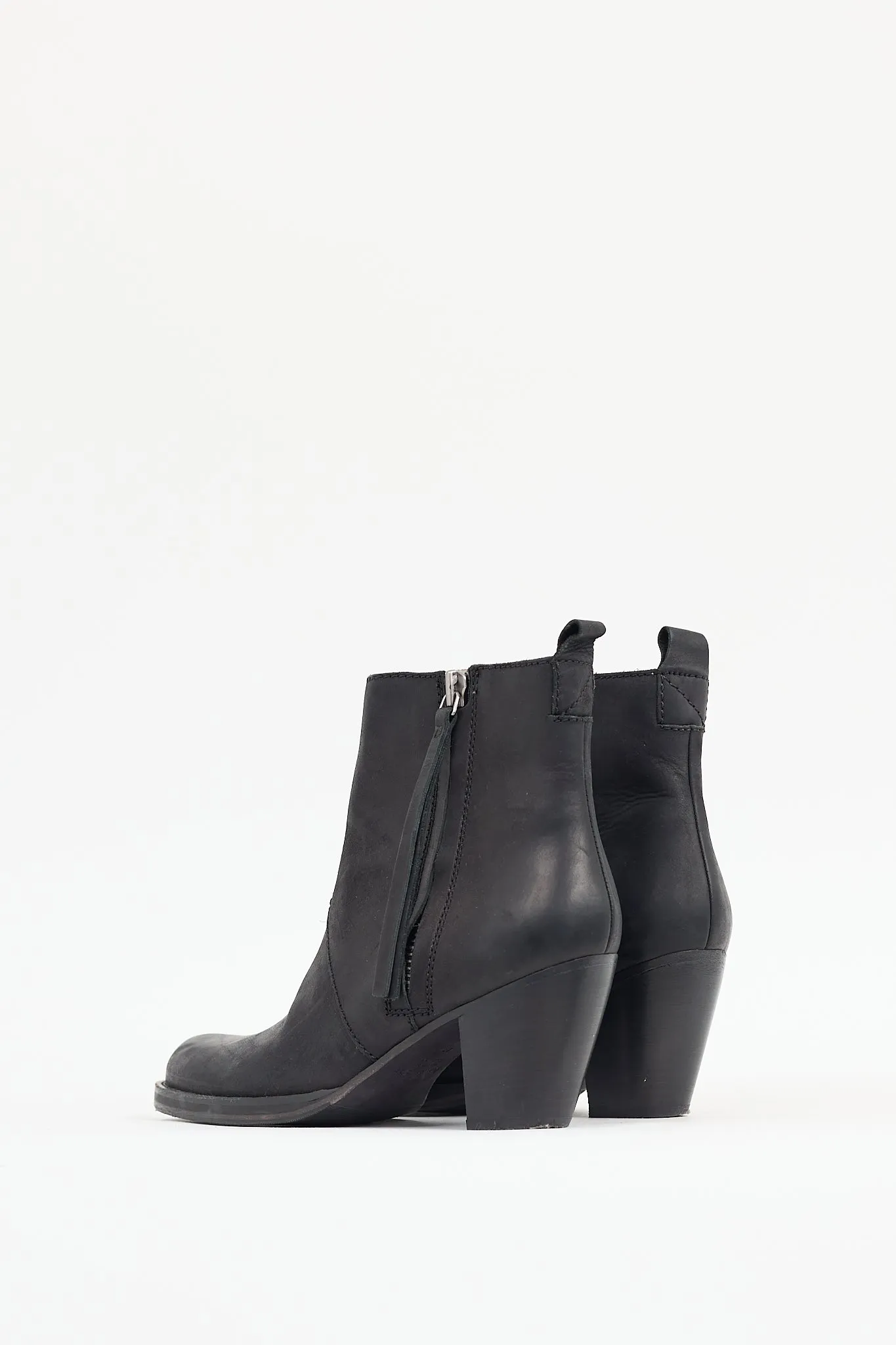 Black Leather Pistol Boot