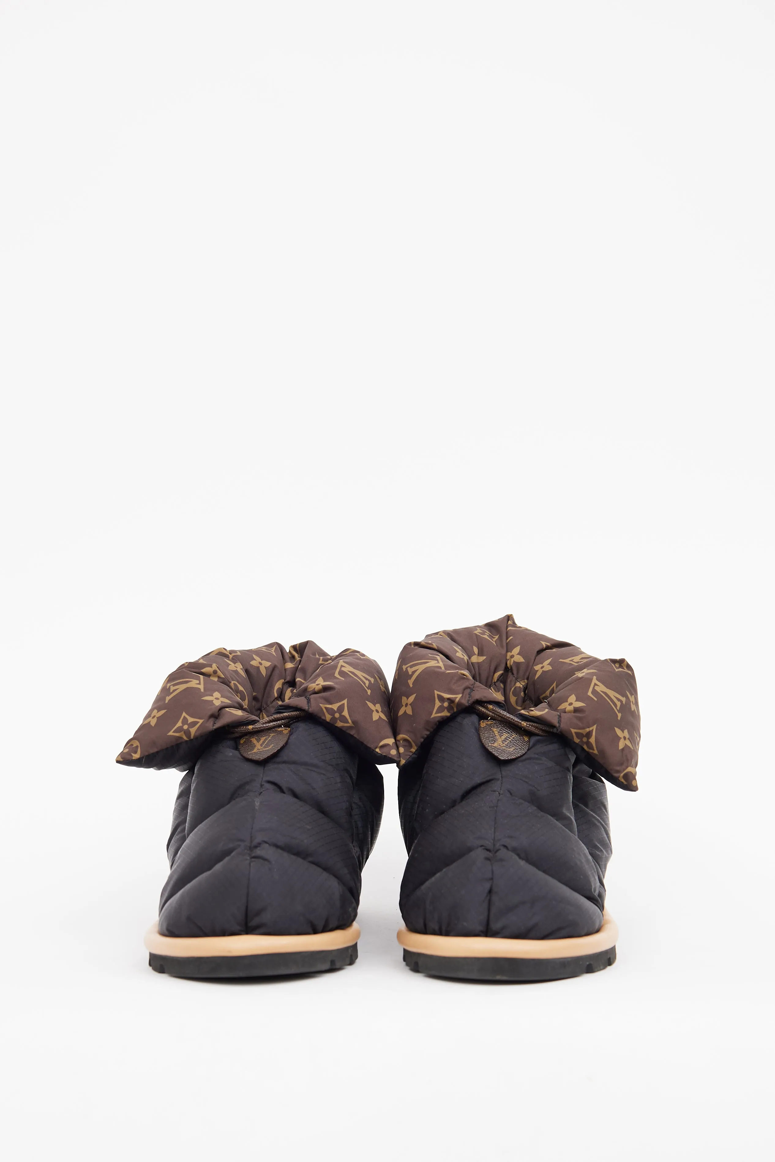 Black Monogram Pillow Ankle Boot