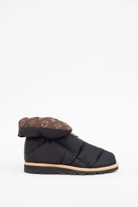Black Monogram Pillow Ankle Boot