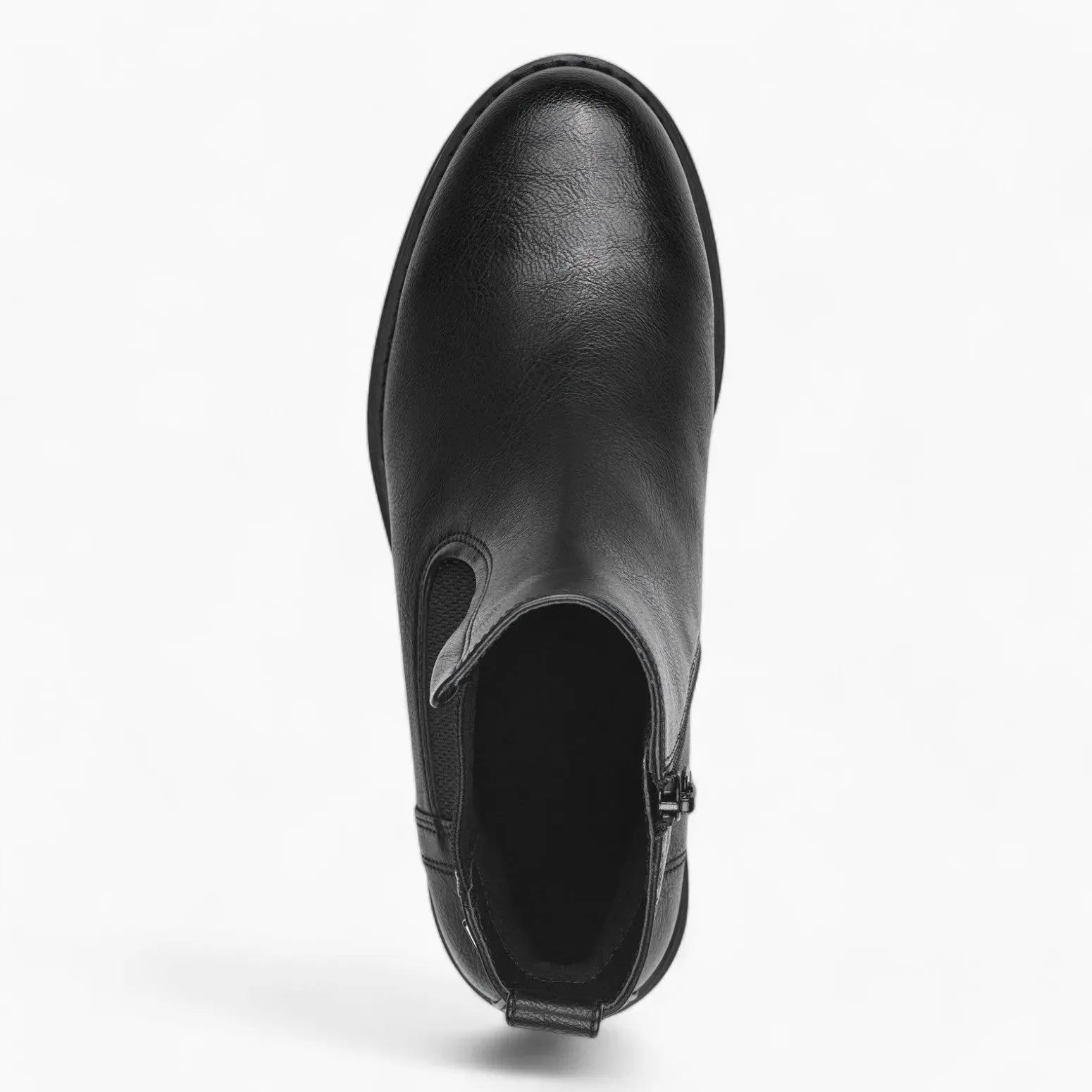 Black Women's Ankle Boots with Chunky Sole and Block Heel