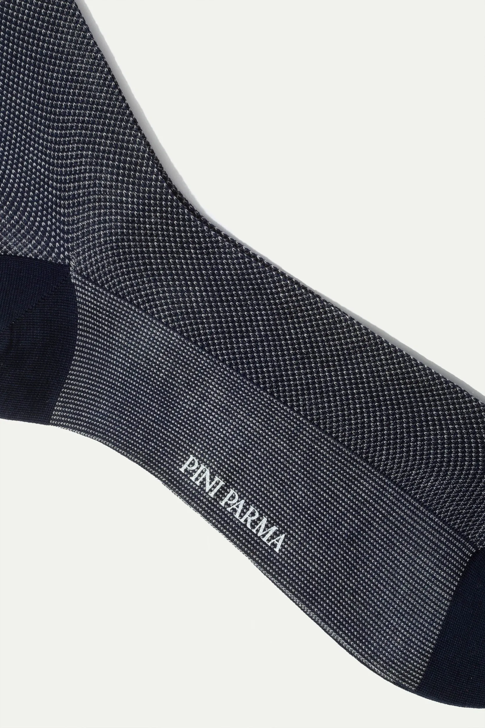 Blue micro fancy short socks - Made in Italy