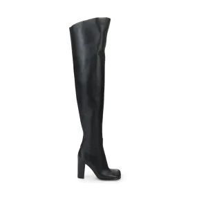 Bottega Veneta Storm Over The Knee Leather Boots - Black