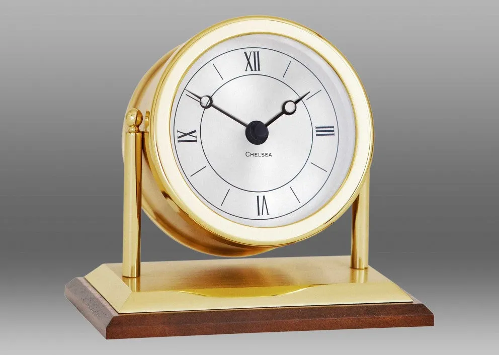 Brass "Chatham" Quartz Desk Clock