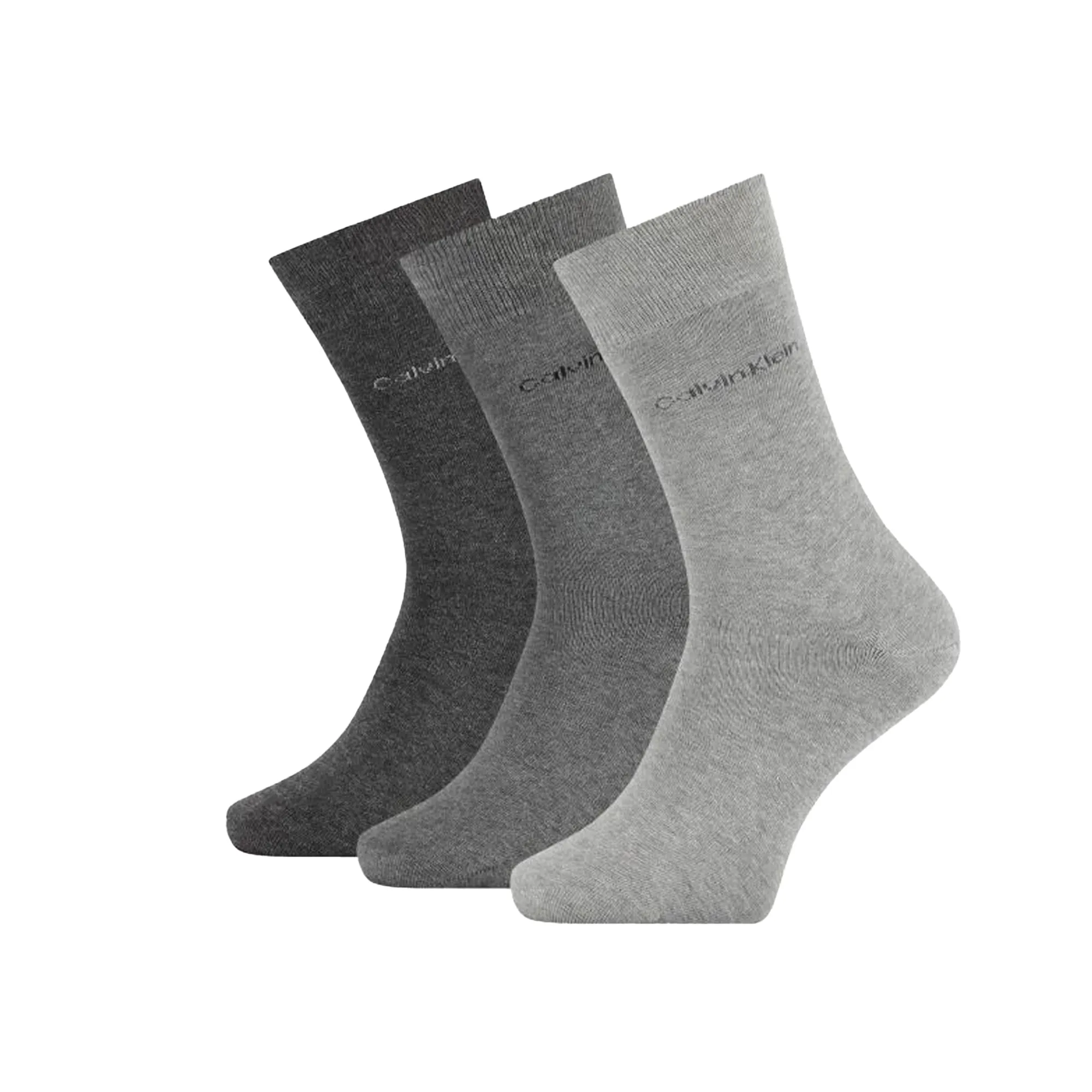 Calvin Klein 3 Pack Logo Socks Grey Combo