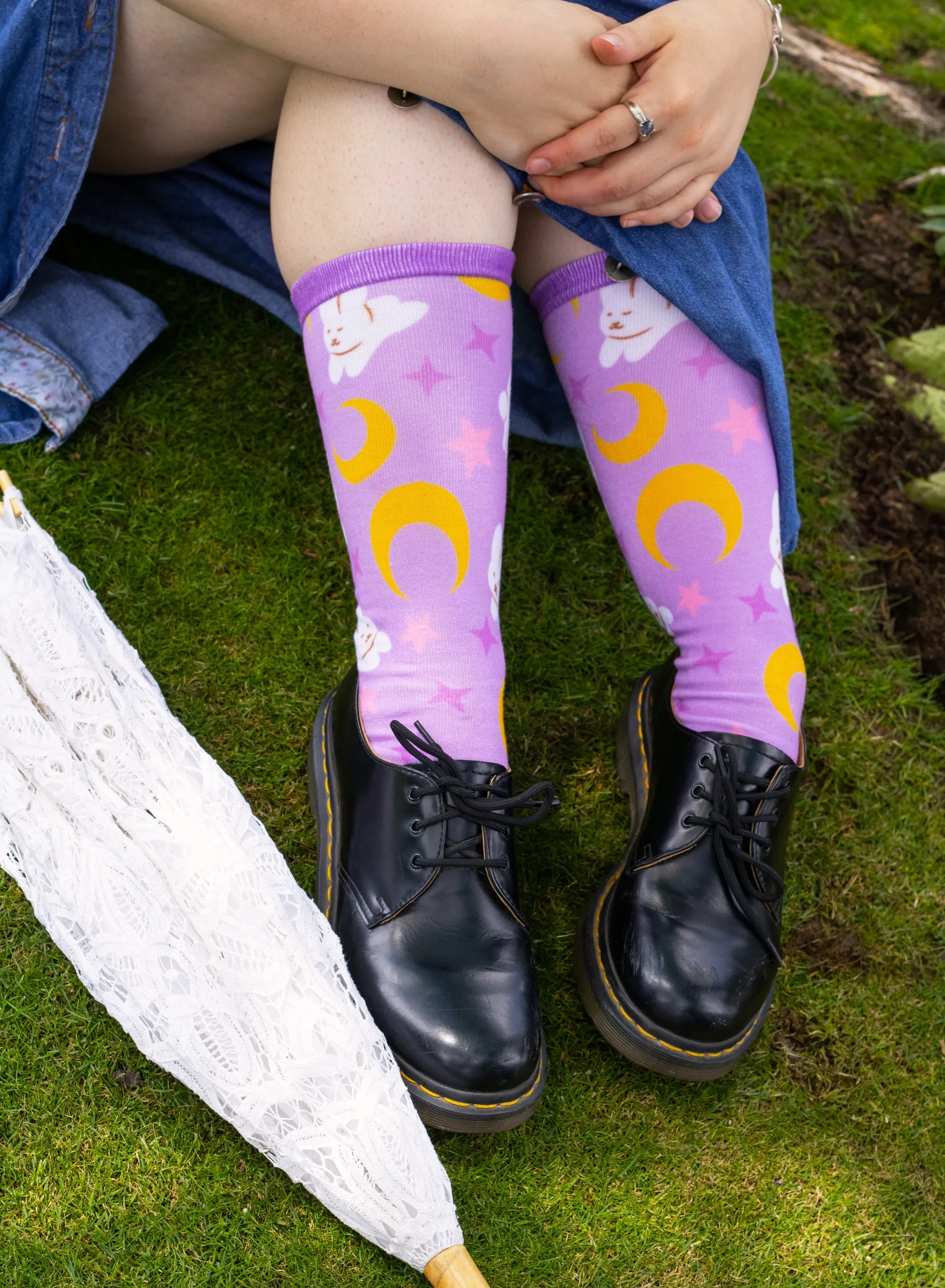 Cute and Colorful Printed Crew Socks!