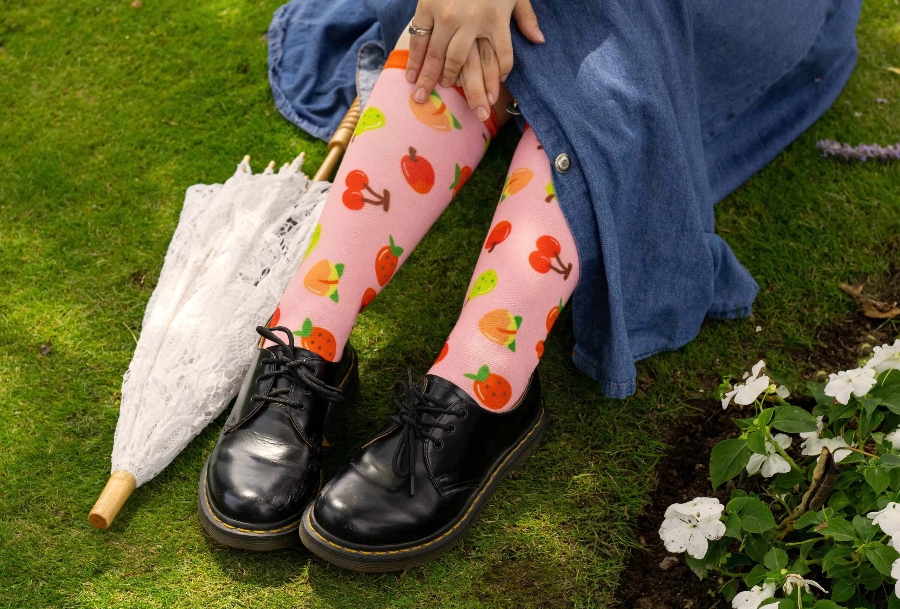 Cute and Colorful Printed Crew Socks!