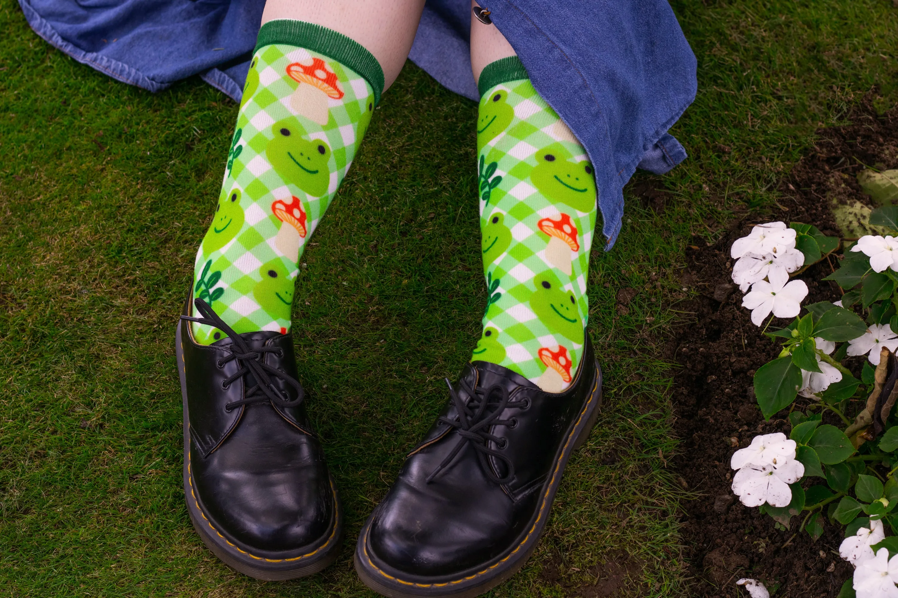 Cute and Colorful Printed Crew Socks!