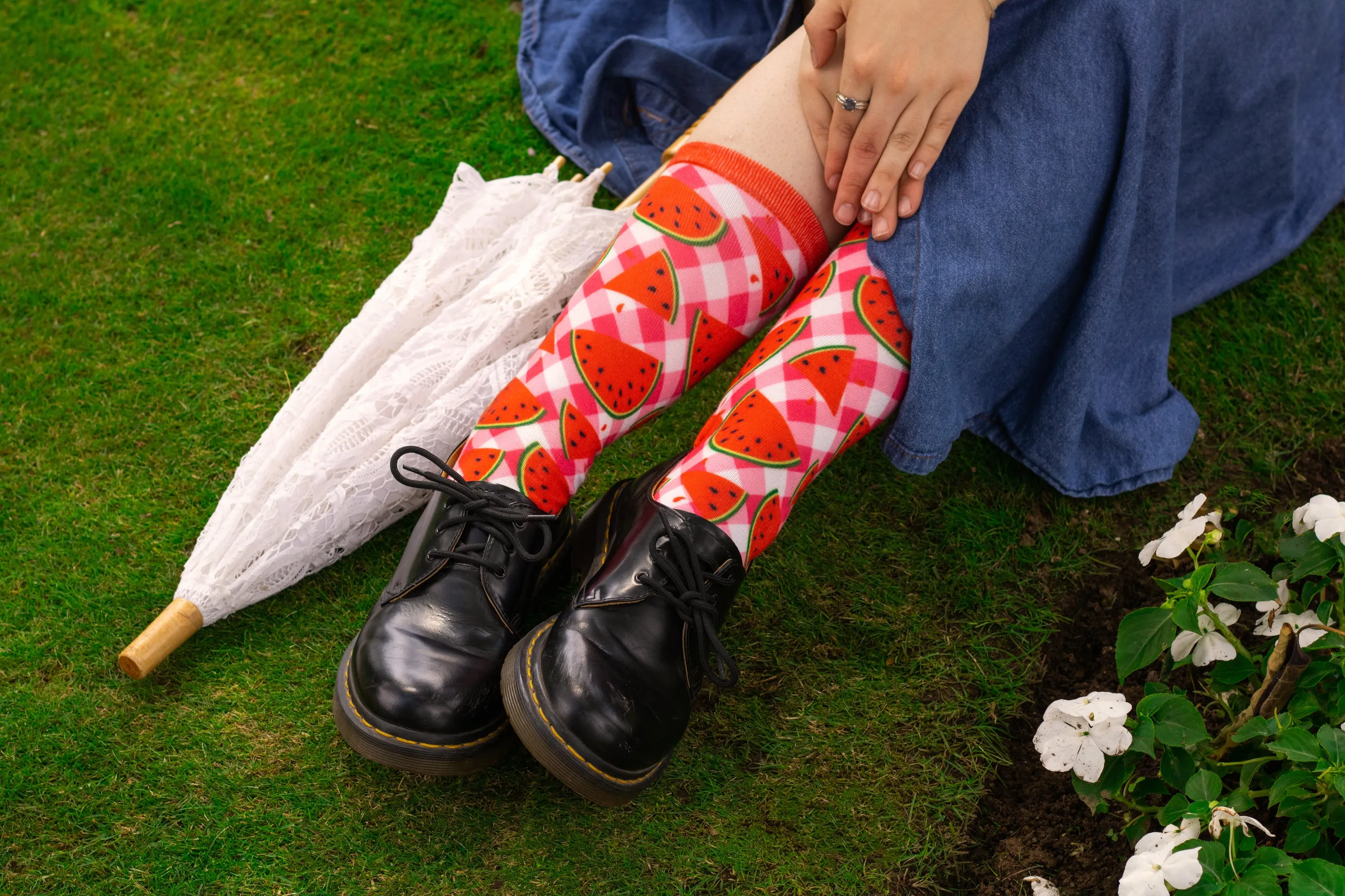 Cute and Colorful Printed Crew Socks!
