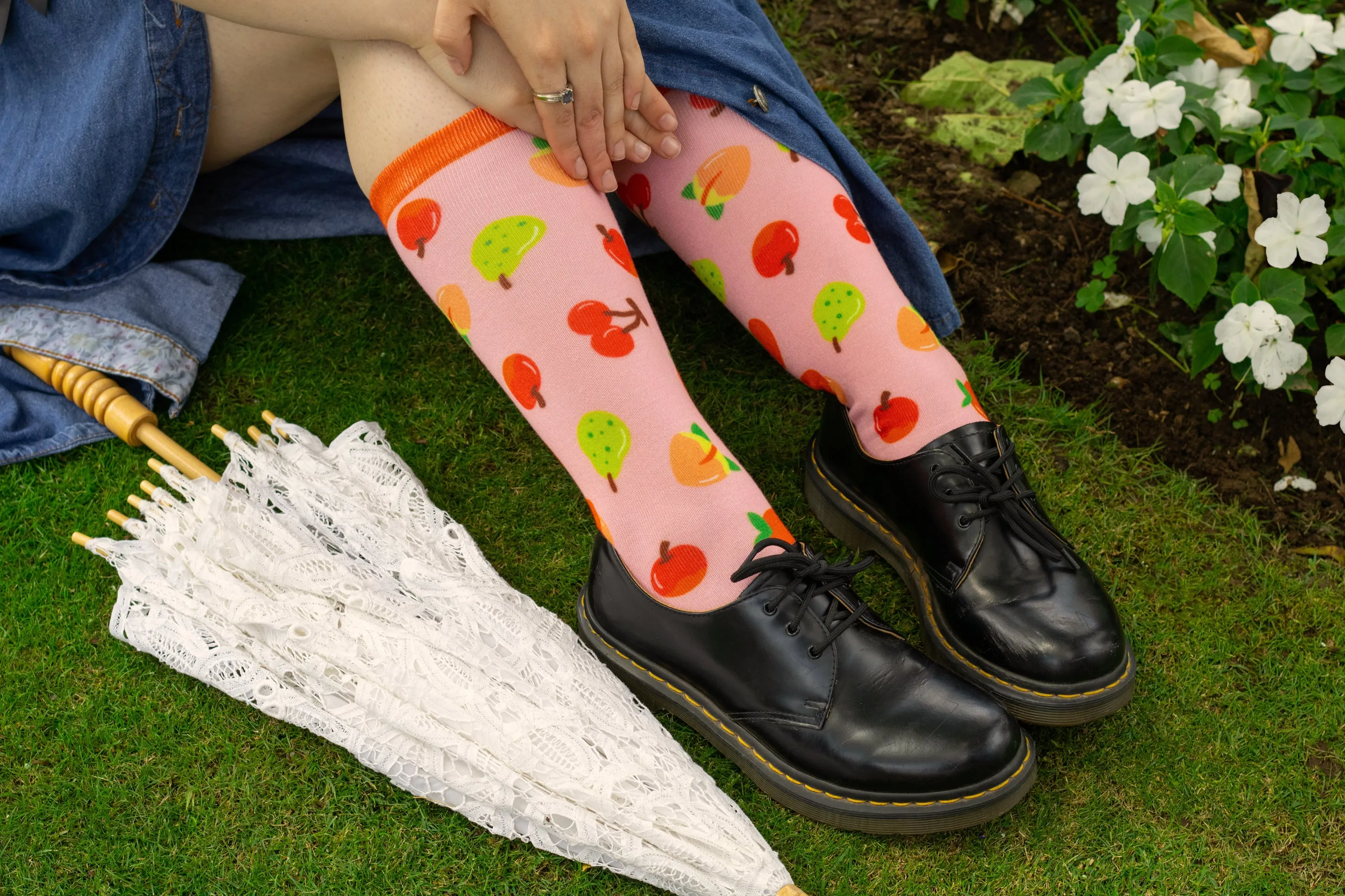 Cute and Colorful Printed Crew Socks!