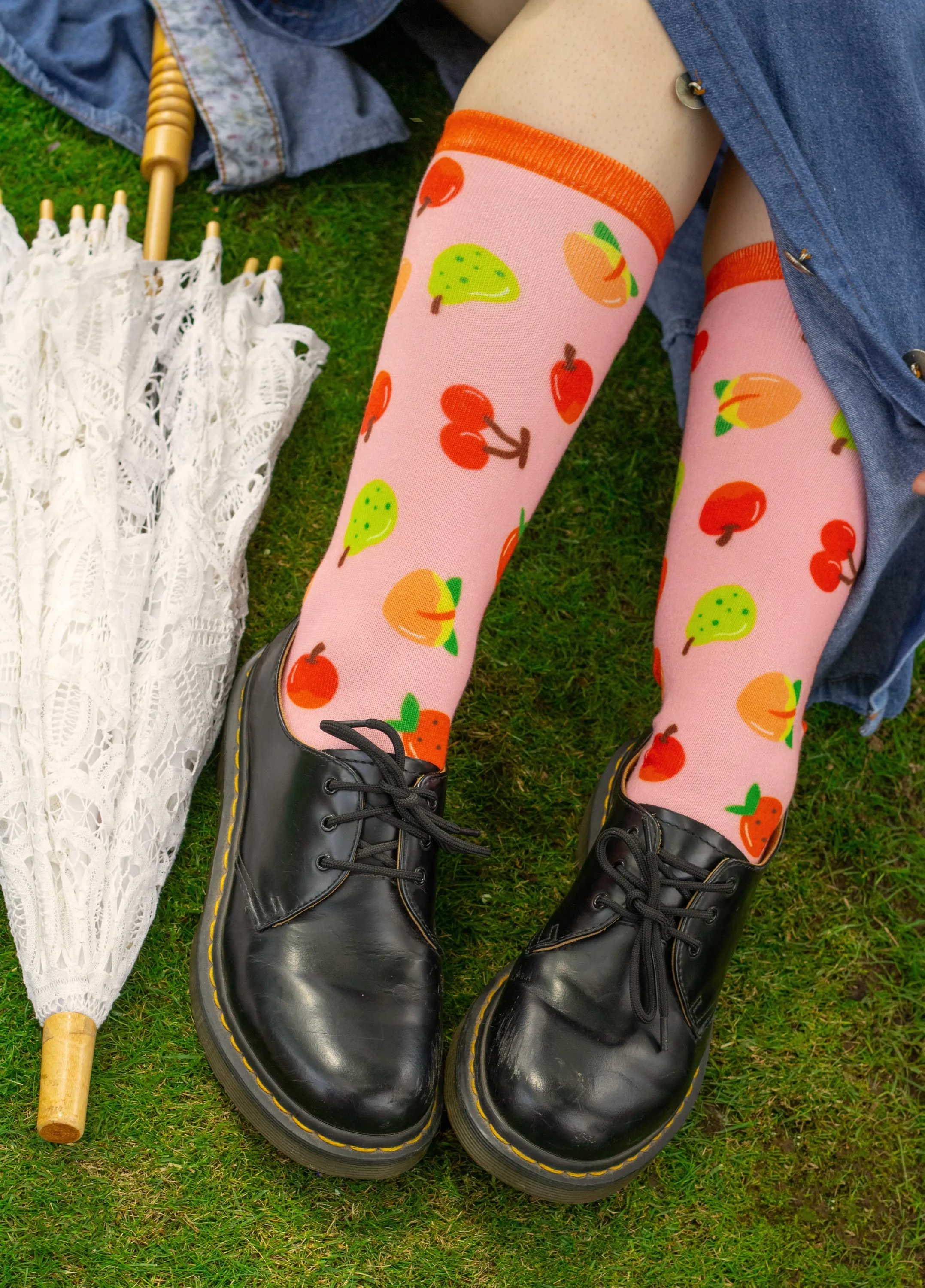 Cute and Colorful Printed Crew Socks!