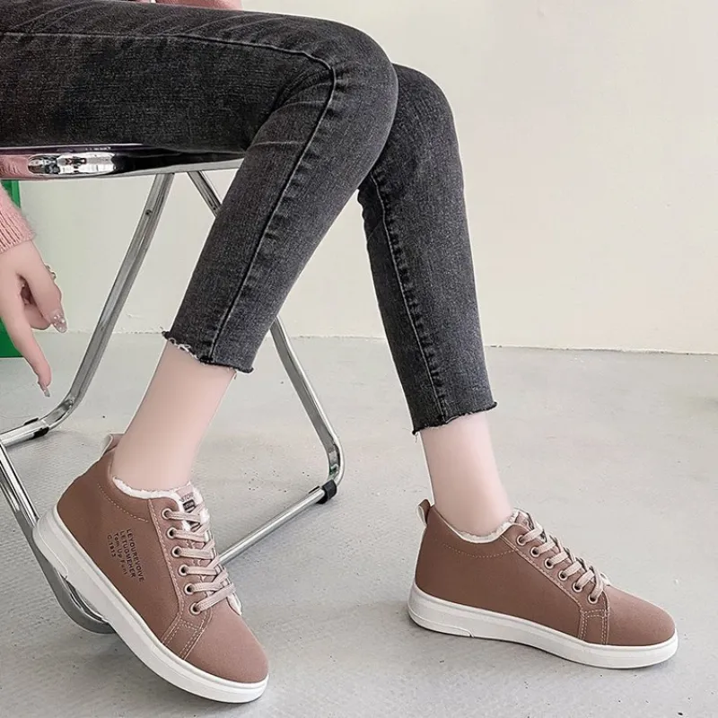 Cuzcare Women Orthopedic Boots Short Plush Comfortable Canvas Ankle Boots
