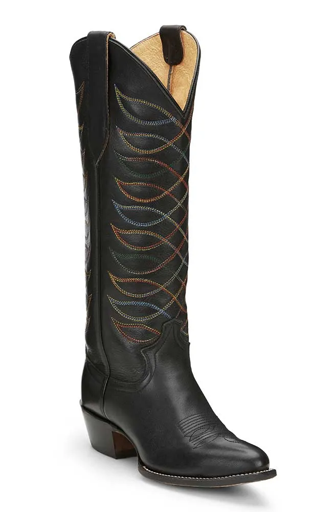 Justin Women's Whitley 15 Inch Western Boot Midnight Black