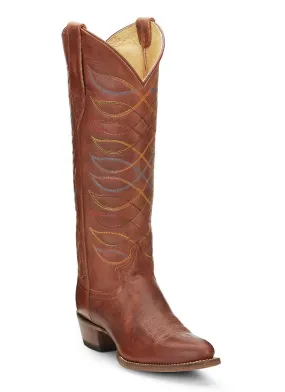 Justin Women's Whitley 15 Inch Western Boot Rustic Amber