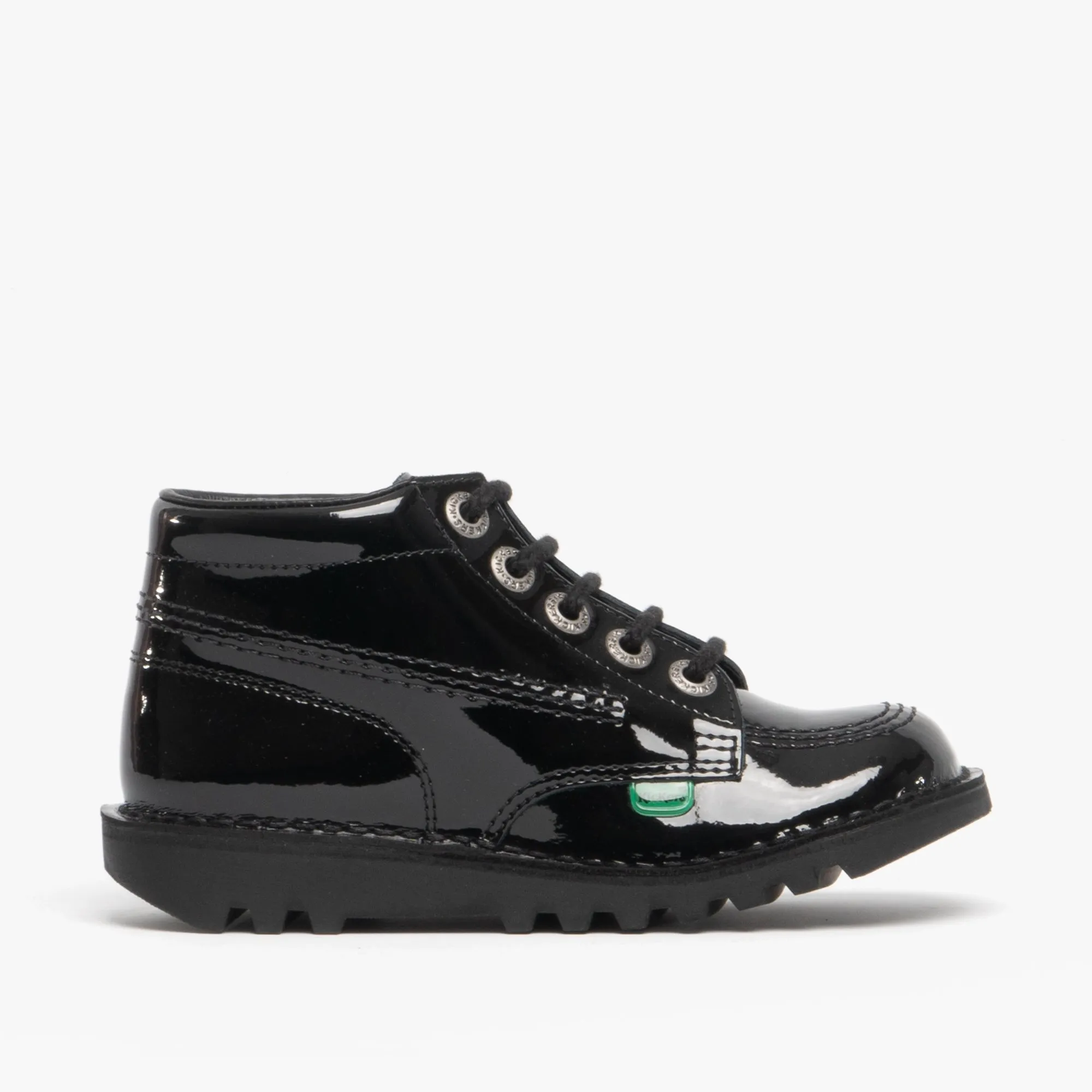Kickers KICK HI Kids Patent Leather Boots Black