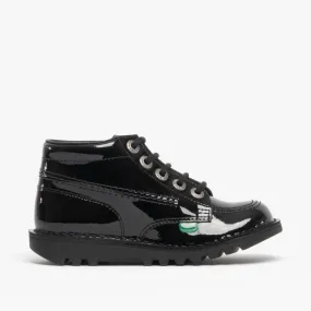 Kickers KICK HI Kids Patent Leather Boots Black