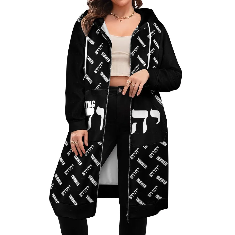 KING YAHWEH LADIES' KNEE LENGTH HOODIE