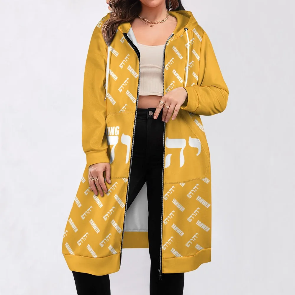 KING YAHWEH LADIES' KNEE LENGTH HOODIE