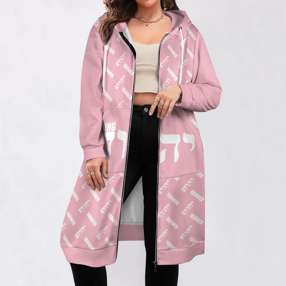 KING YAHWEH LADIES' KNEE LENGTH HOODIE