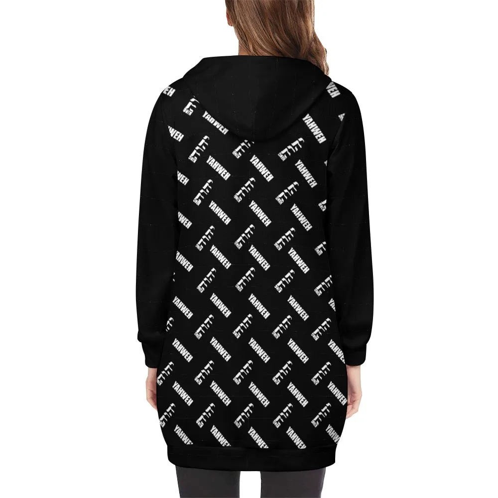 KING YAHWEH LADIES' KNEE LENGTH HOODIE
