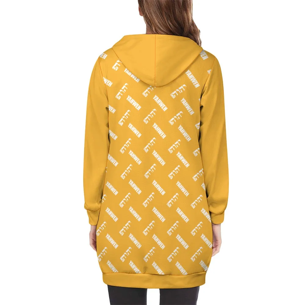 KING YAHWEH LADIES' KNEE LENGTH HOODIE