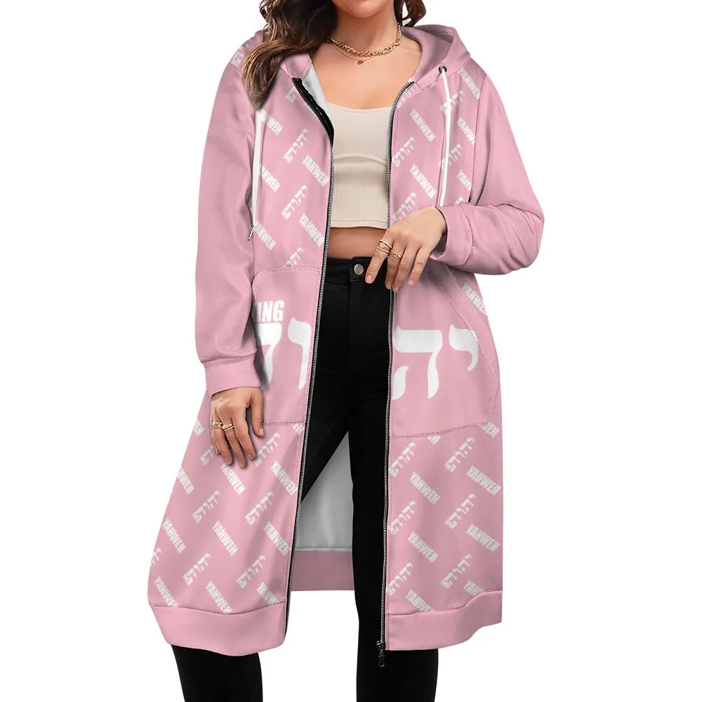 KING YAHWEH LADIES' KNEE LENGTH HOODIE