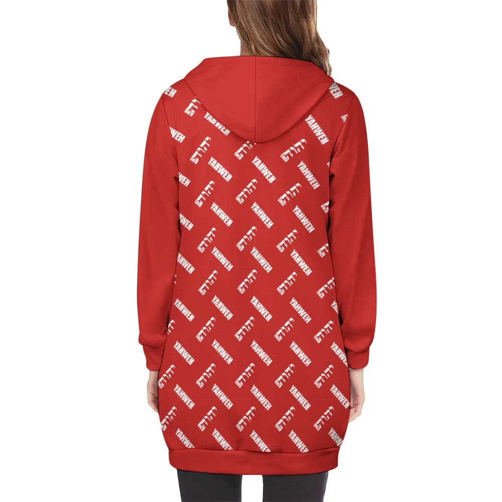 KING YAHWEH LADIES' KNEE LENGTH HOODIE