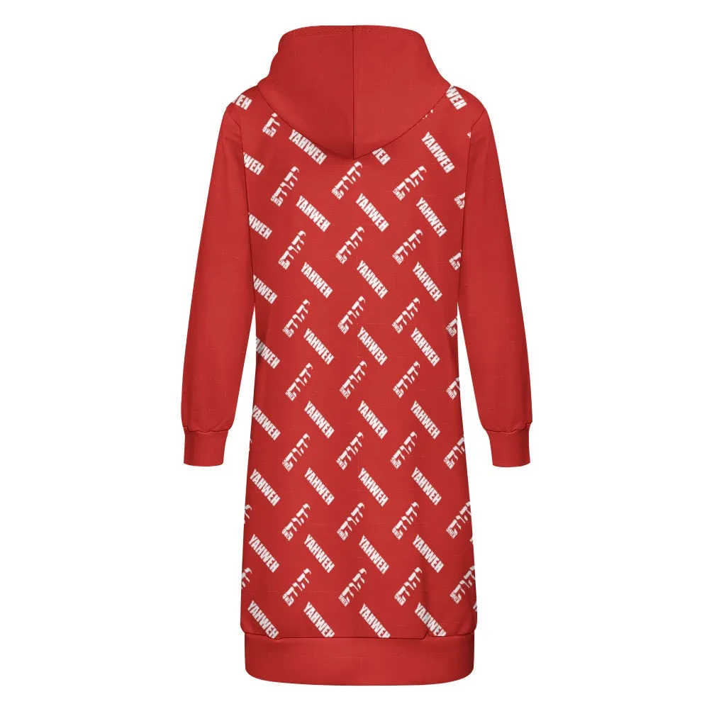 KING YAHWEH LADIES' KNEE LENGTH HOODIE