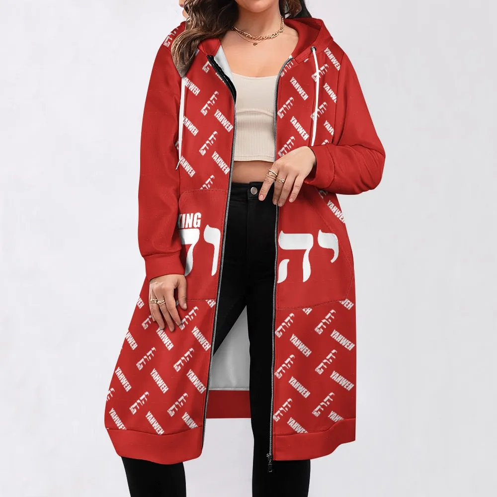 KING YAHWEH LADIES' KNEE LENGTH HOODIE