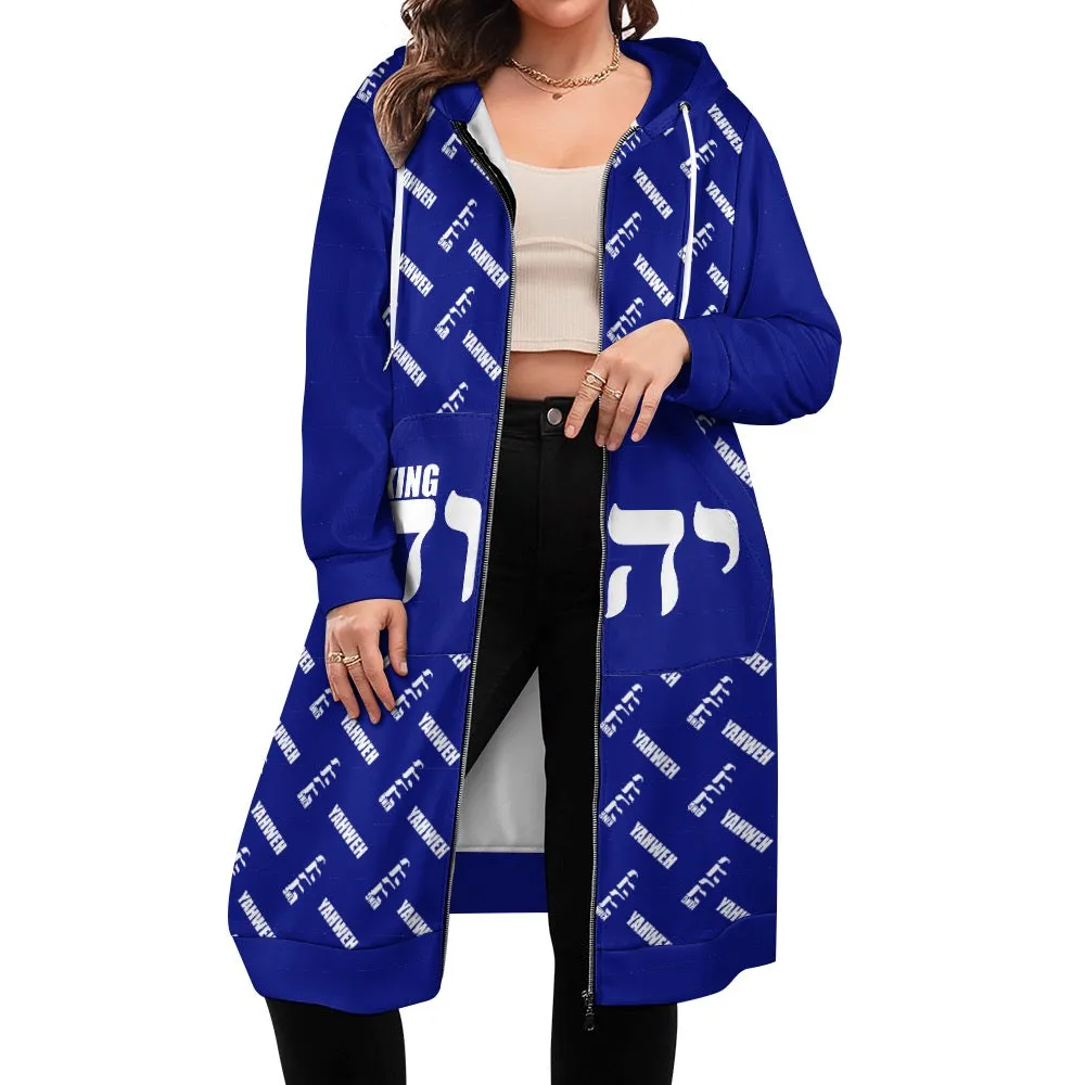 KING YAHWEH LADIES' KNEE LENGTH HOODIE