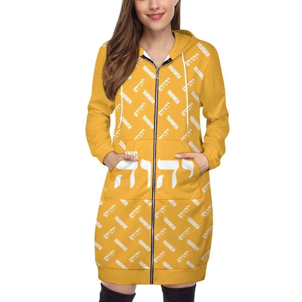 KING YAHWEH LADIES' KNEE LENGTH HOODIE