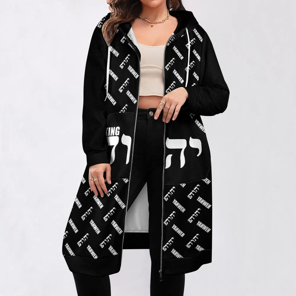 KING YAHWEH LADIES' KNEE LENGTH HOODIE