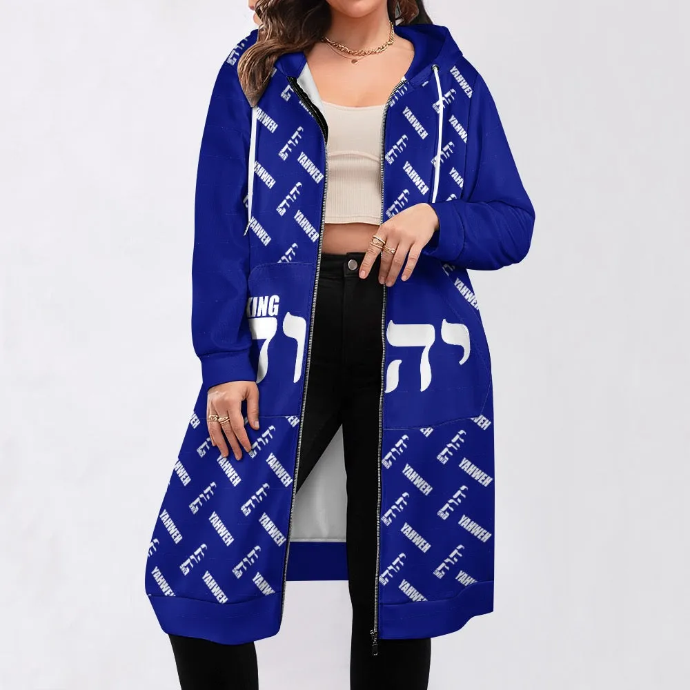 KING YAHWEH LADIES' KNEE LENGTH HOODIE